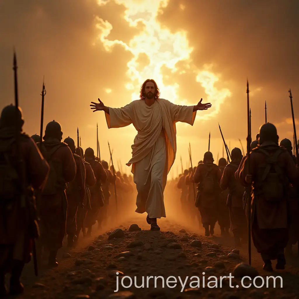 Jesus-Descending-from-Heaven-with-a-Heavenly-Army