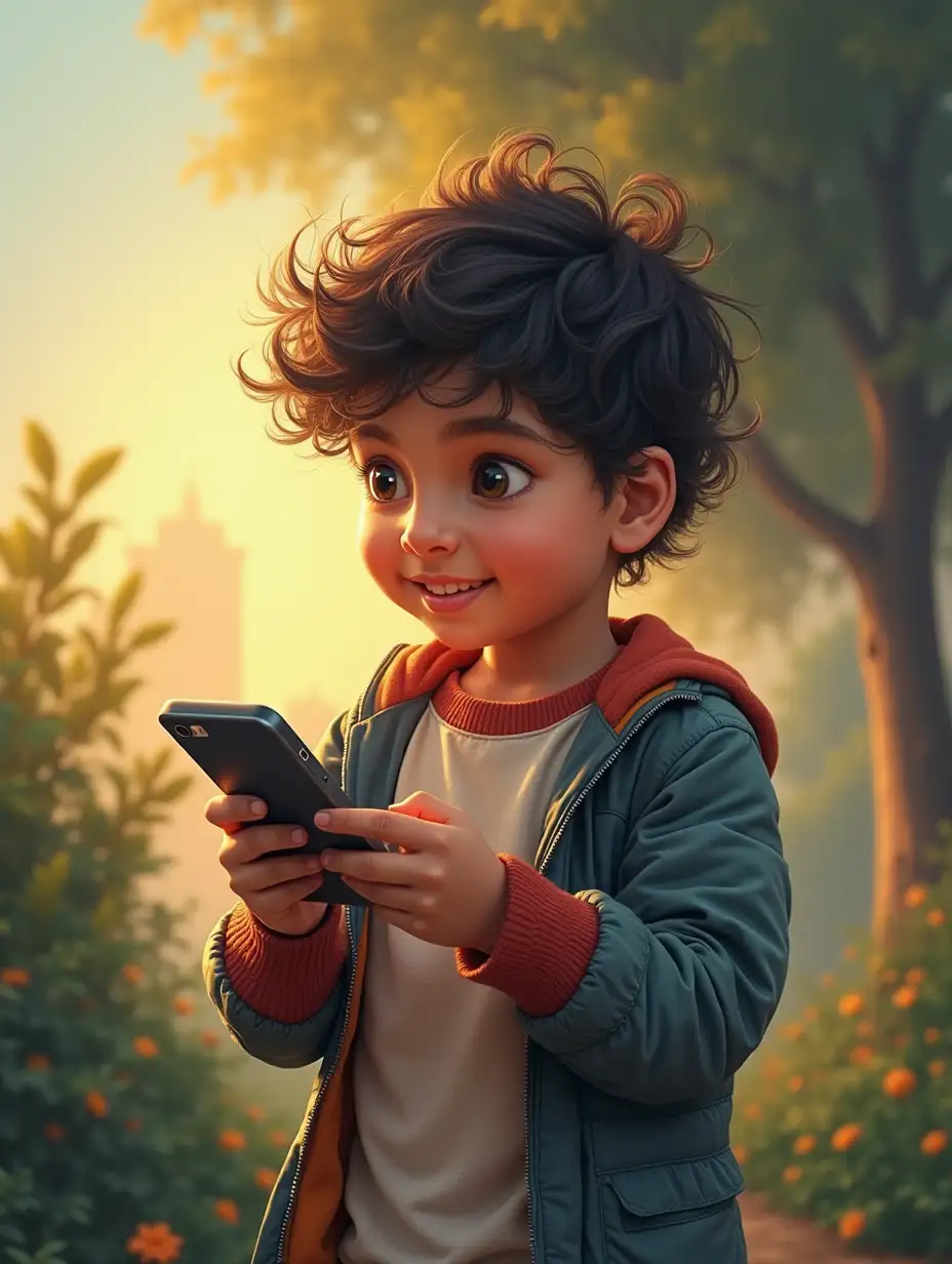 Once upon a time, there was a little boy named Ayaan. Ayaan was 8 years old, and he lived in a cozy home with his parents. He had always been a bit shy and quiet, preferring to spend his days alone, especially with his mobile phone.