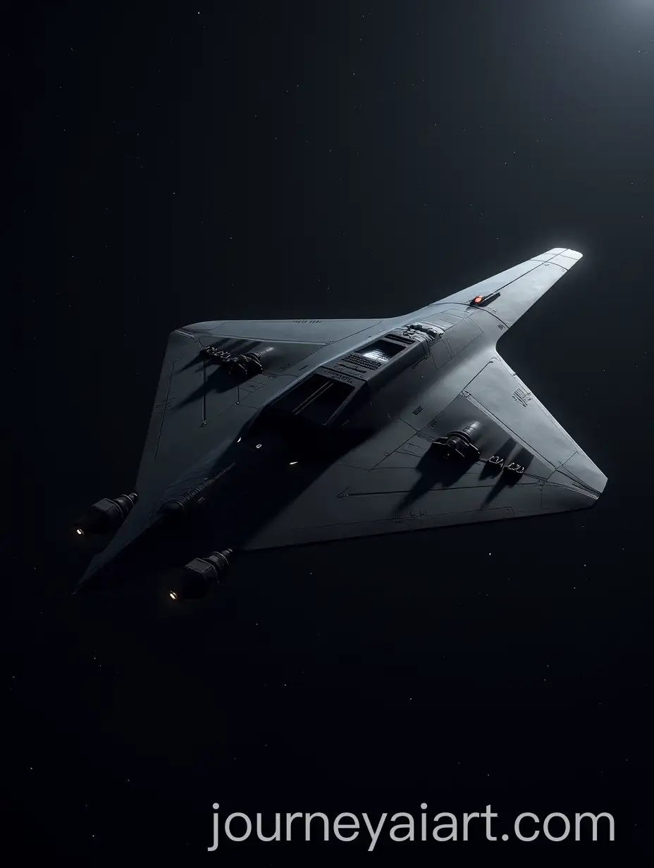 Stealth-AWACS-Spacecraft-Flying-Through-Space-with-Advanced-Reconnaissance-Technology