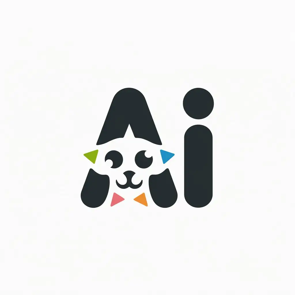 LOGO Design for AI Colorful and Minimalistic Fun Animal Theme for Instagram Page