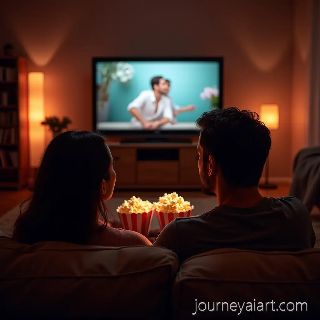 CoCouple-watching-TV-cozyzy-Couple-Watching-TV-with-Popcorn-at-Home