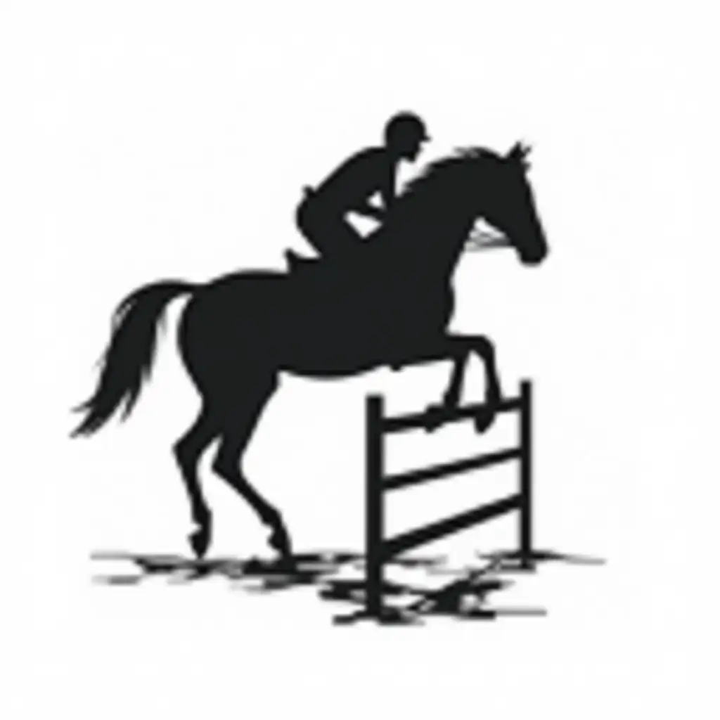 Dynamic-Black-Stencil-of-a-Horse-Jumping-Over-a-Fence