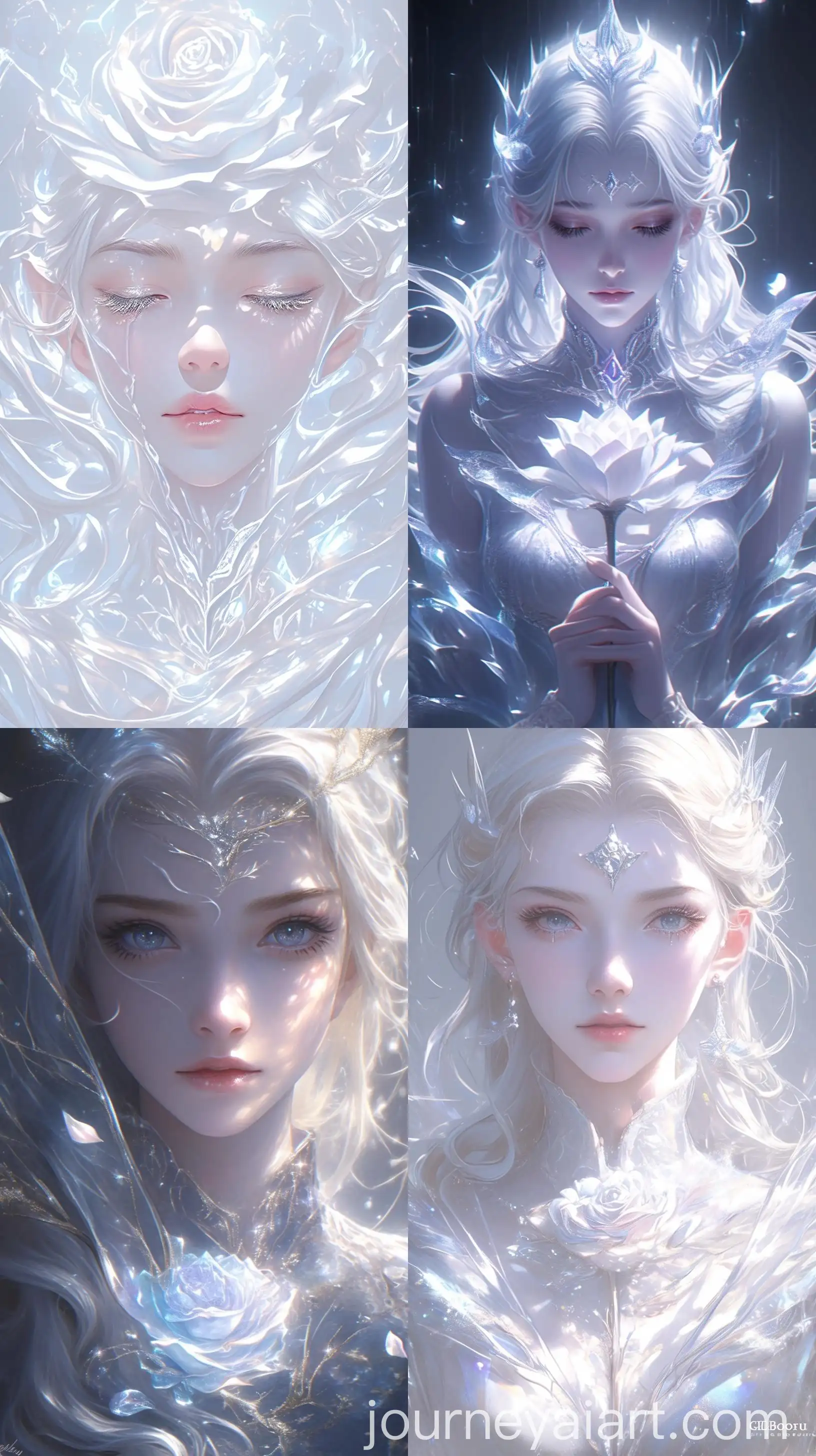Ethereal-Woman-Emerges-from-Glass-Rose-in-Moonlight