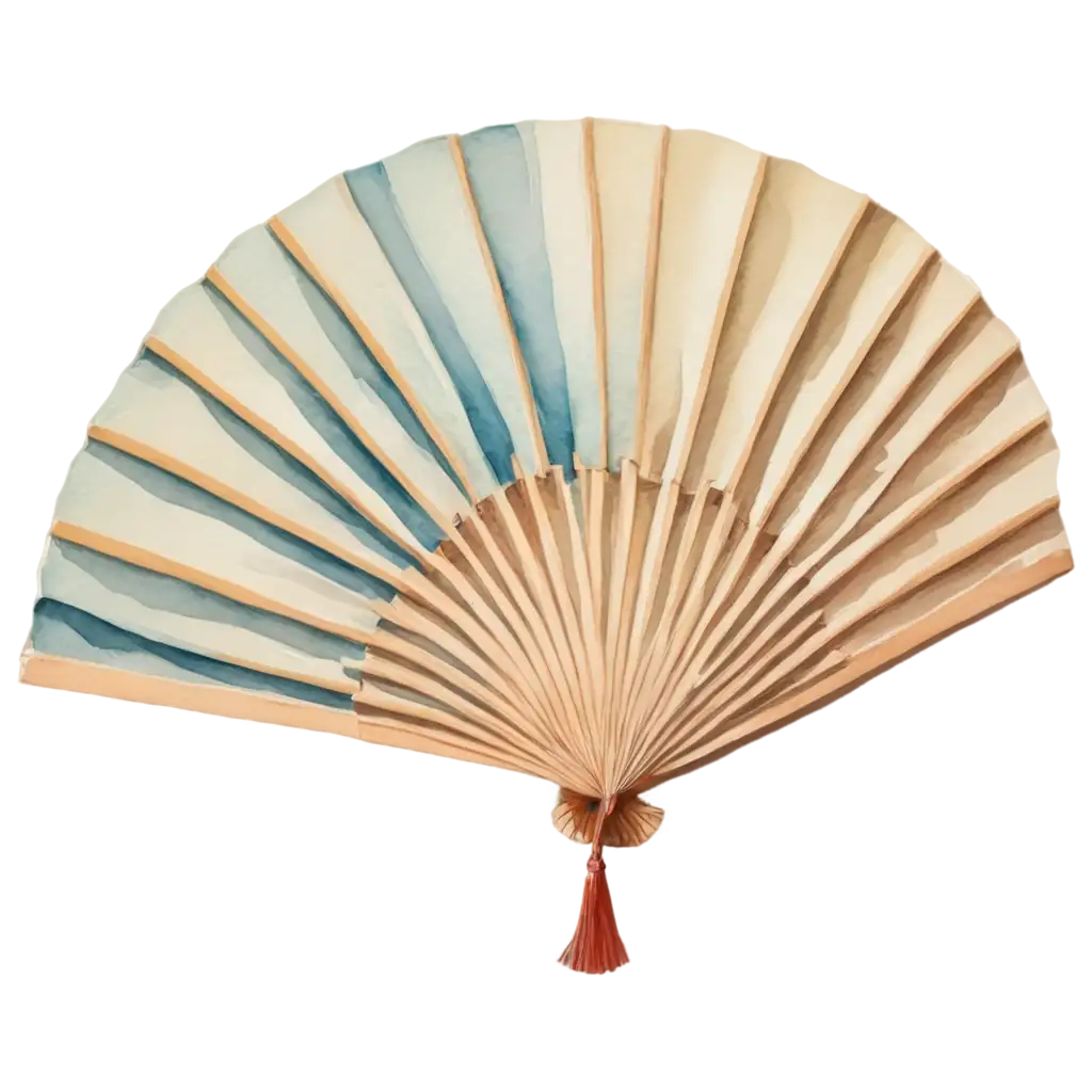 Beautiful-Watercolor-Paper-Fan-PNG-for-Stunning-Visual-Designs