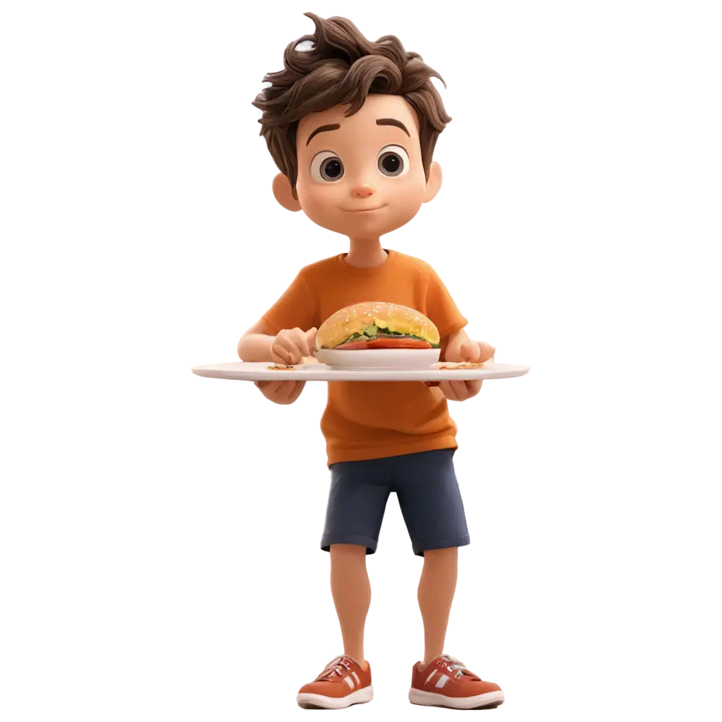 Delightful-Cartoon-PNG-of-a-Boy-Eating-Food-Perfect-for-Digital-Projects