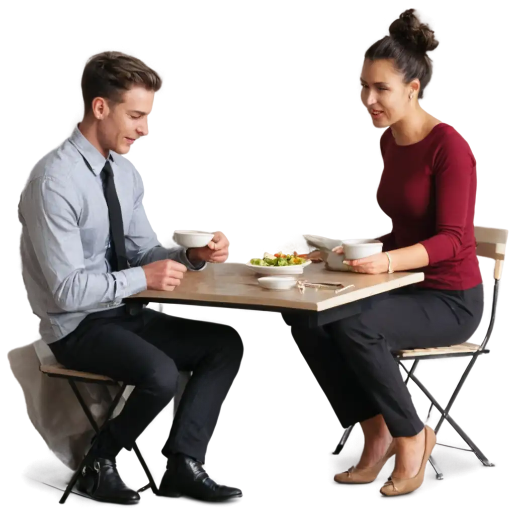 HighQuality-PNG-Image-of-a-Waiter-in-a-Cafe-Taking-Orders-from-Customers