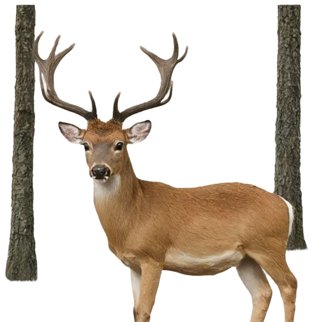 Stunning-Deer-in-Forest-PNG-Perfect-for-NatureThemed-Designs