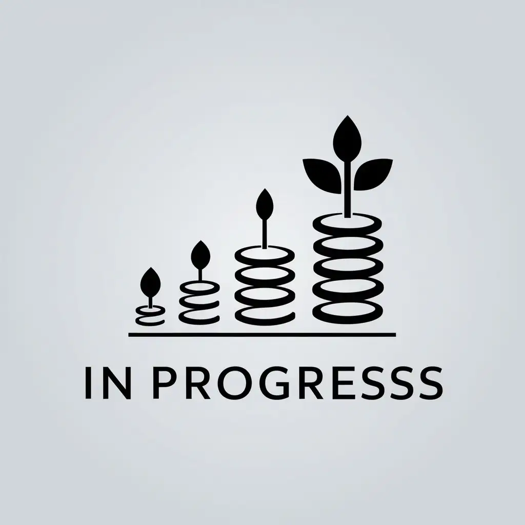 LOGO Design For Progress Stylized Plant or Tree Symbolizing Growth and Development