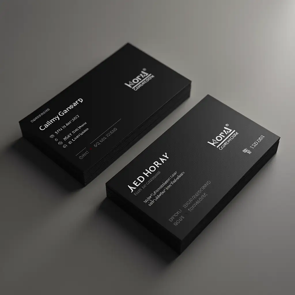 Professional Business Card Design with Elegant Black Theme