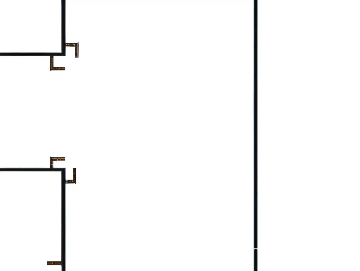 following user_prompt: building with a transparent technical floor (bare walls without anything) coming out in the middle an electronic billboard (rectangular) sticking out of the right wall and secured to the left wall with square brown mountings, rectangular loads rising along the right wall on steel ropes, height about 300 meters above ground level, background desert with a highway, orientation landscape