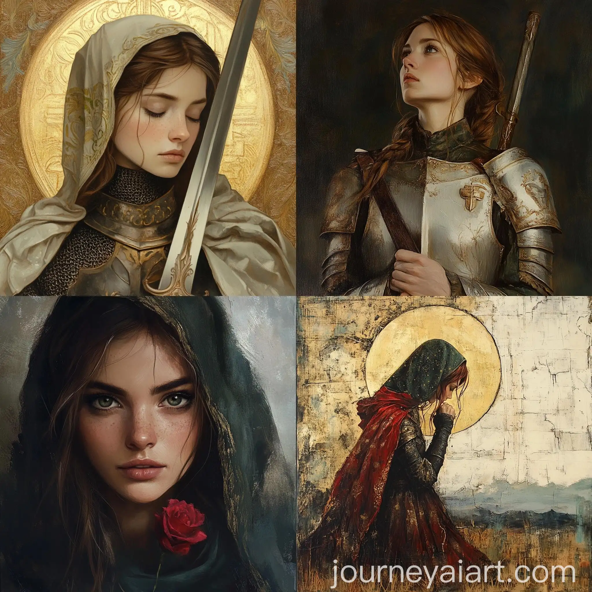 Brave-Christian-Woman-in-Abstract-Art-Style