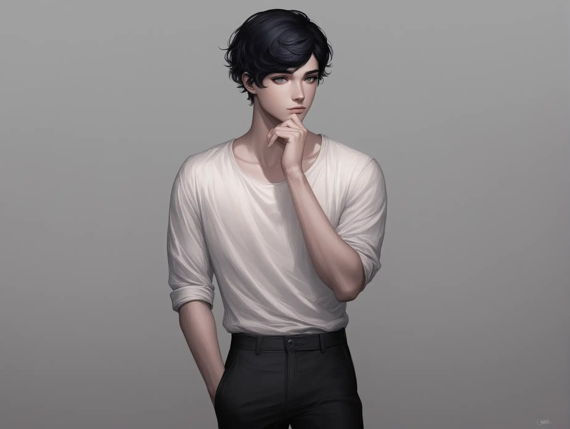 Thoughtful-Young-Man-in-Fantasy-Style-with-Pastel-Colors