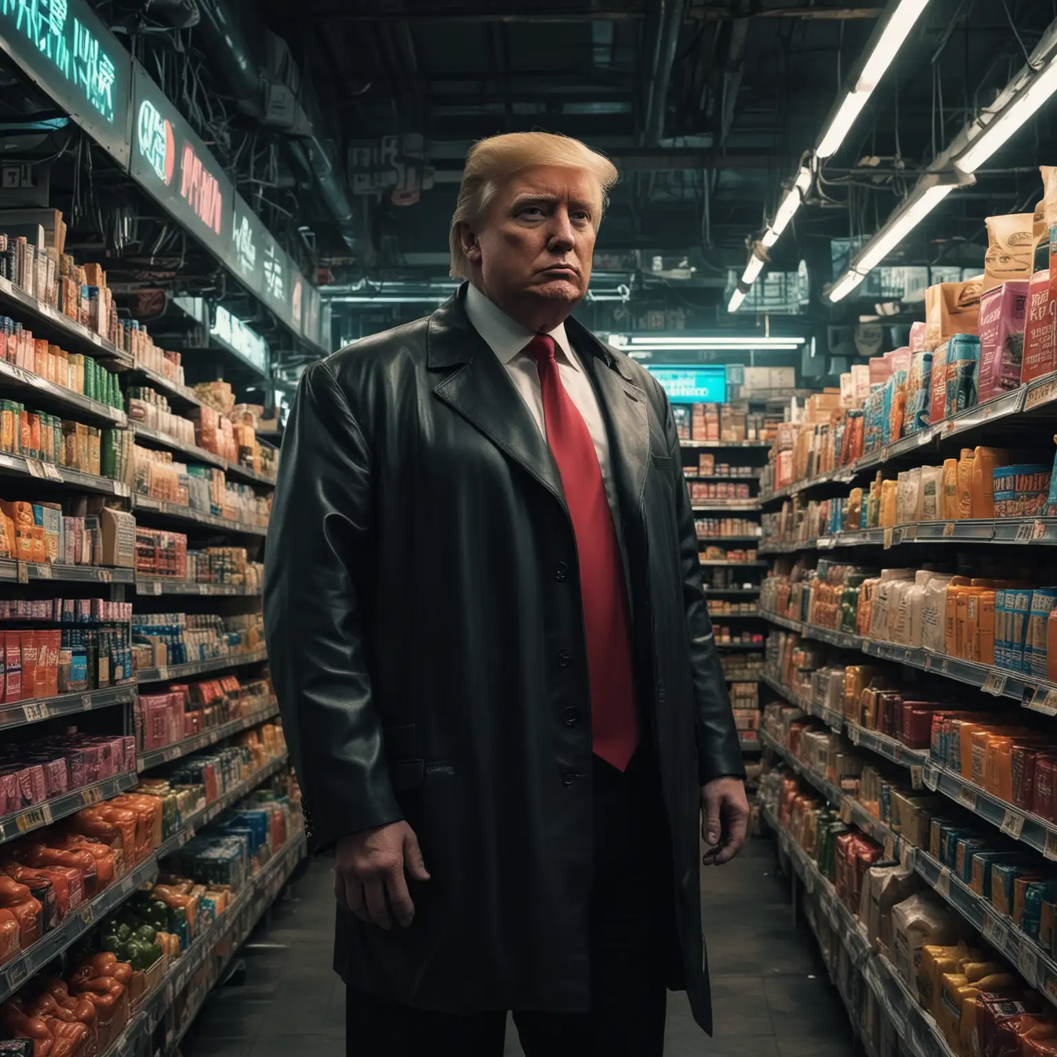 Donald-Trump-in-Cyberpunk-Style-at-a-Futuristic-Grocery-Market