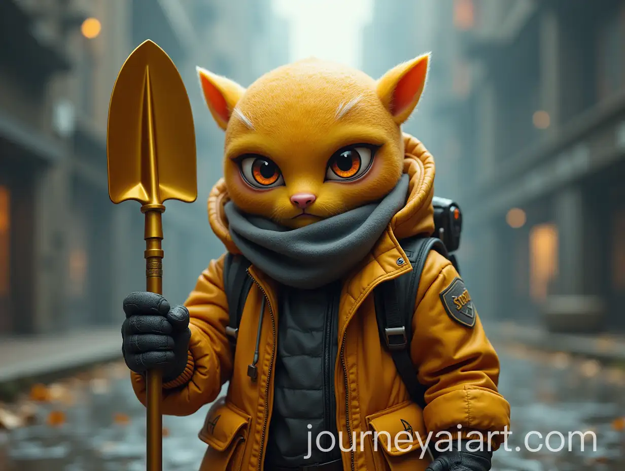 Futuristic-Cryptocurrency-Hunter-with-Gold-Shovel