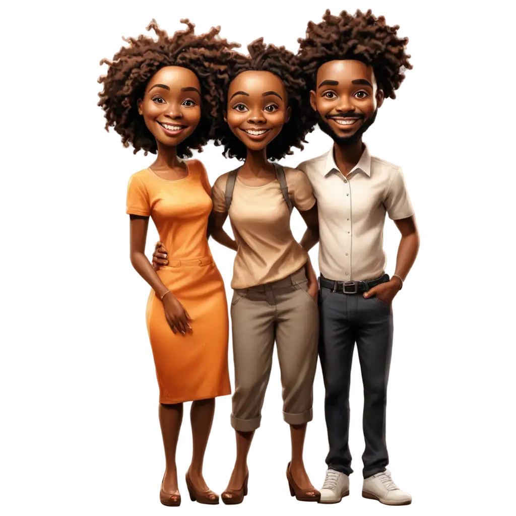 Vibrant-African-Family-Caricature-PNG-Celebrate-Culture-with-Clarity