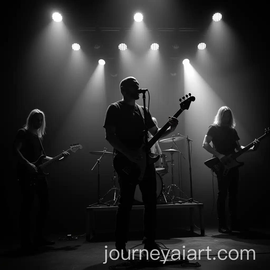 Progressive-Metal-Band-Performing-Live-in-Dramatic-Black-and-White