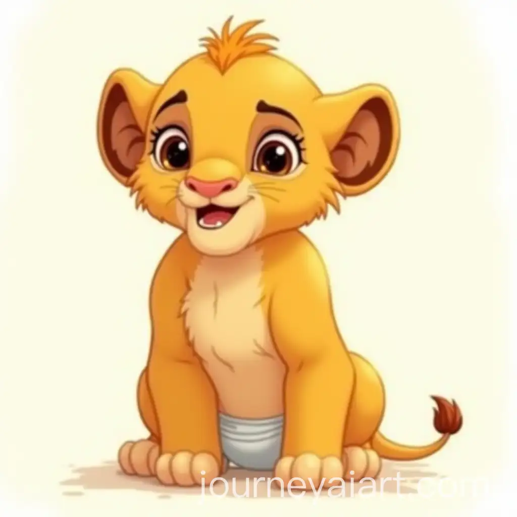 Baby-Kovu-from-The-Lion-King-in-Human-Form-with-Diaper-and-Anxious-Expression