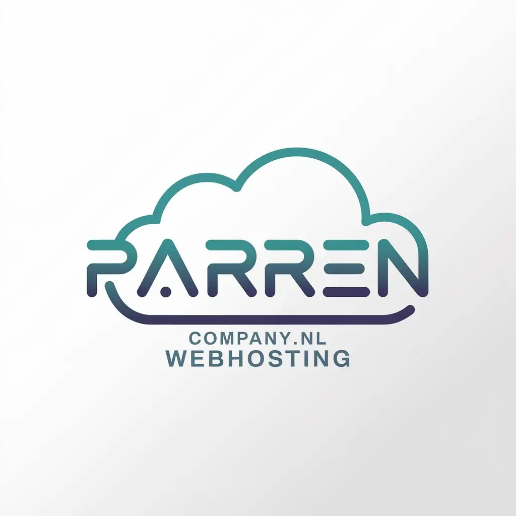 LOGO Design for Parren Company Modern Web Hosting with Cloud and TechInspired Typography