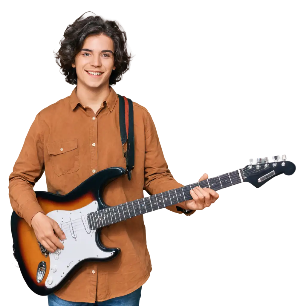 Young-Man-Playing-Guitar-with-Stylish-Hairstyle-PNG-Image-for-Creative-Projects