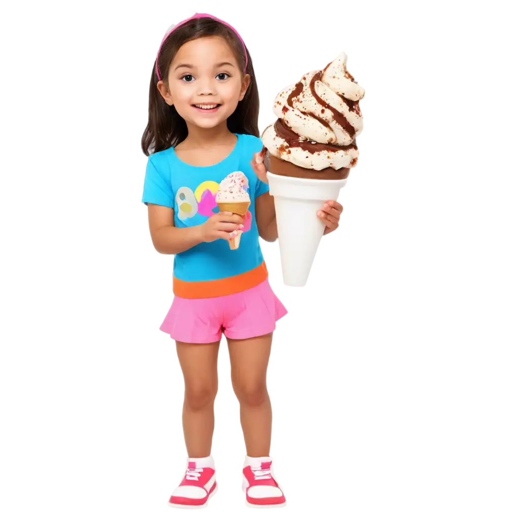 Cute-Bay-Girl-Enjoying-Ice-Cream-HighQuality-PNG-Image