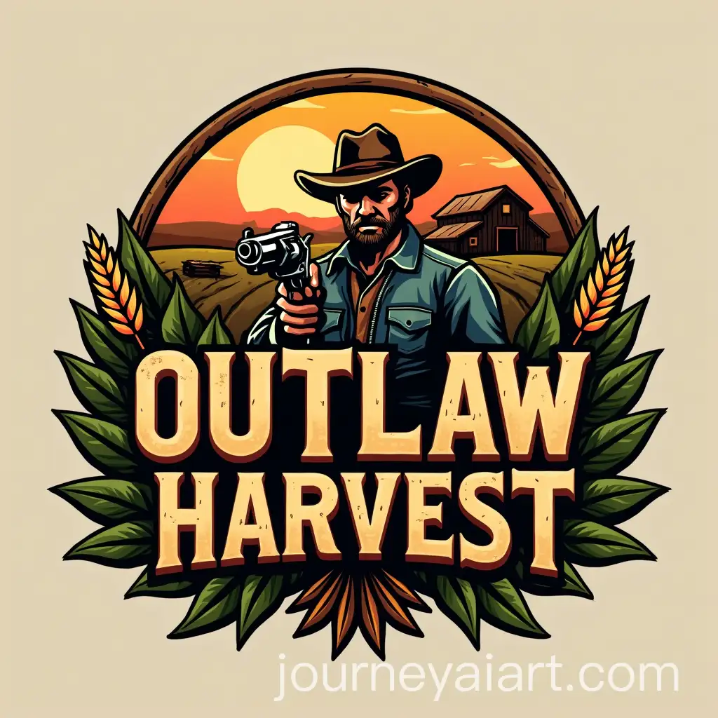3D-VectorStyle-Logo-for-Outlaw-Harvest-Farming-and-Agriculture-Gaming-Community