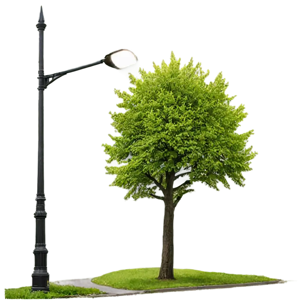 Stunning-Tree-with-Street-Light-PNG-Image-for-Creative-Projects