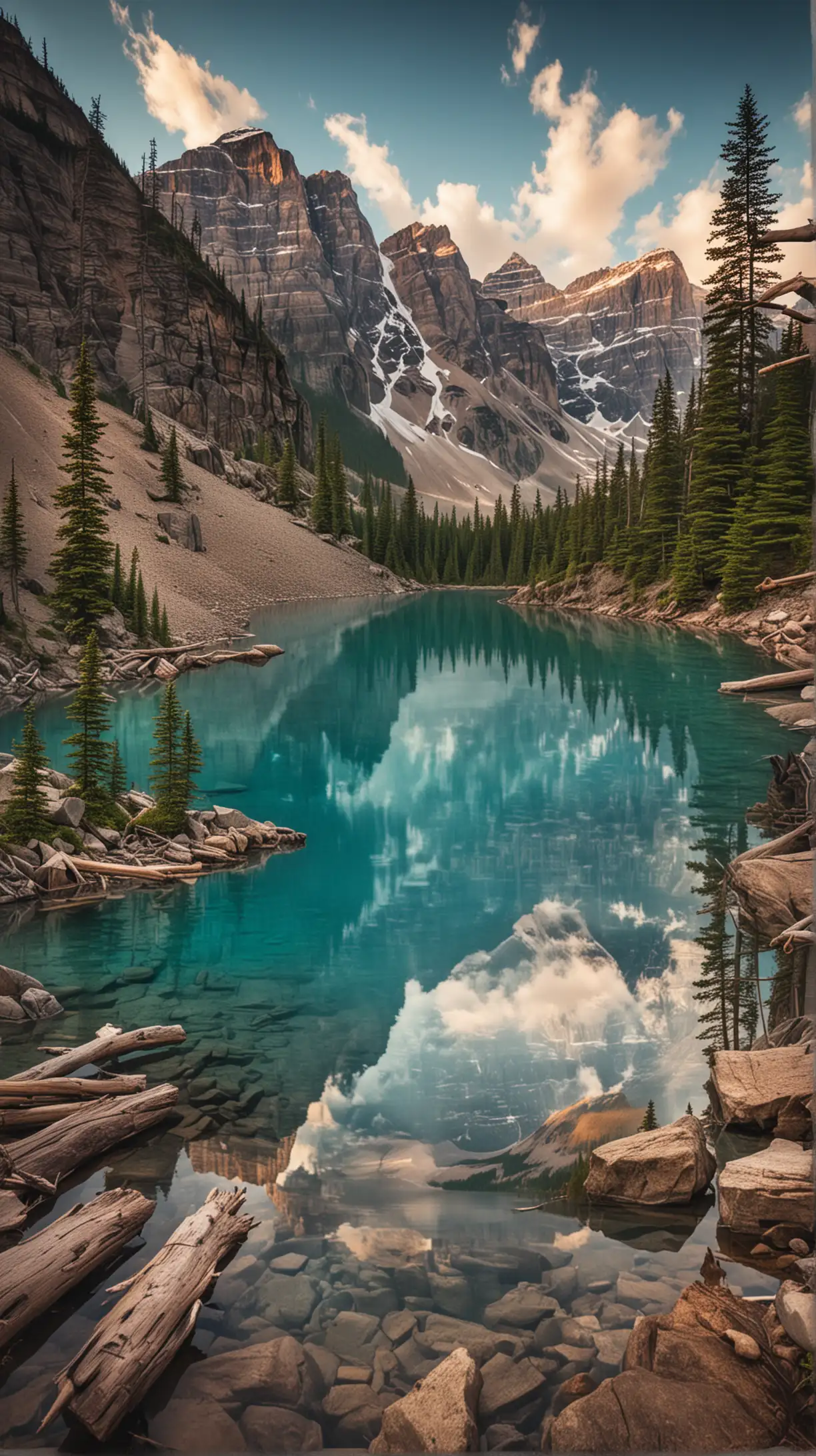 Vibrant Landscape of Moraine Lake in Canada