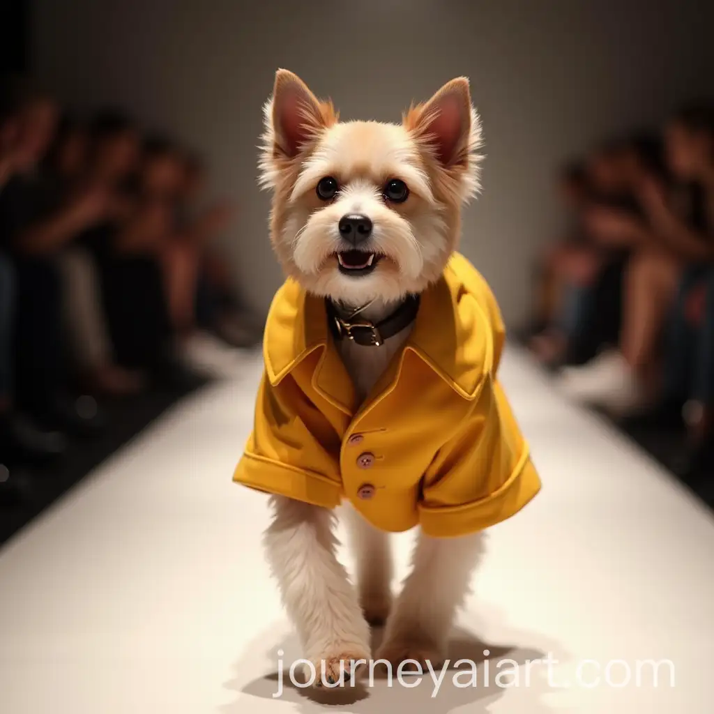 Fashionable-Dog-Walking-on-Luxurious-Runway-in-HighFashion-Show