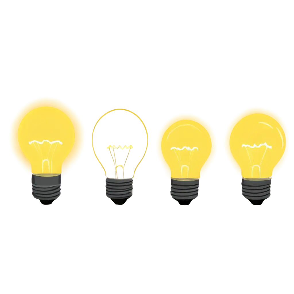 Bright-Yellow-Glowing-Bulb-PNG-Cartoon-Style-Image-for-Creative-Projects