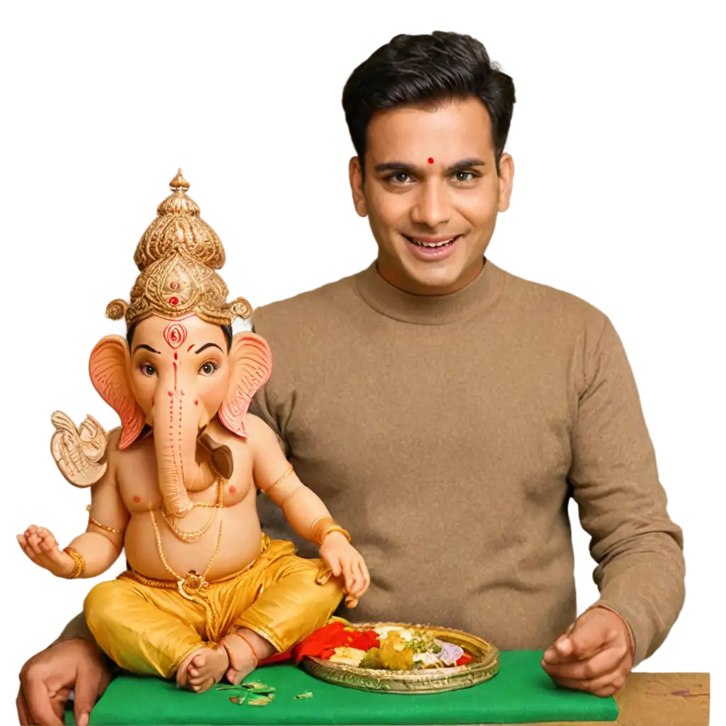 PNG-Image-Hindu-Astrologer-Performing-Lord-Ganesha-Pooja-featuring-Saidheeraj-Sharma