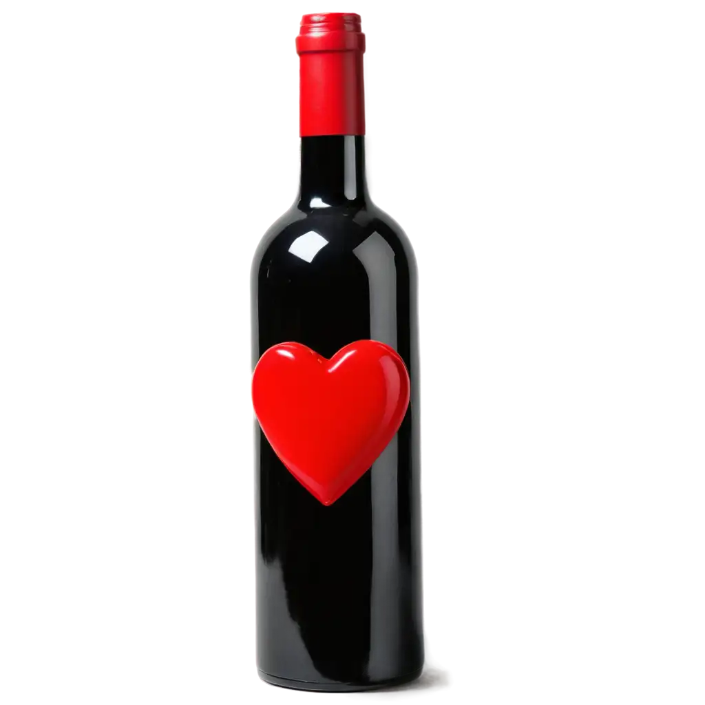 HighQuality-PNG-Image-of-a-Wine-Bottle-with-Heart-Enhance-Your-Visual-Content