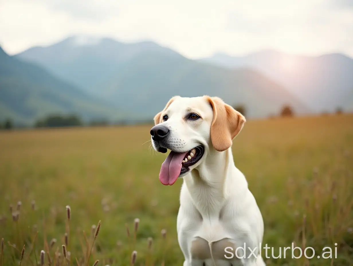 Crossbreed-Dog-in-Mountainous-Landscape