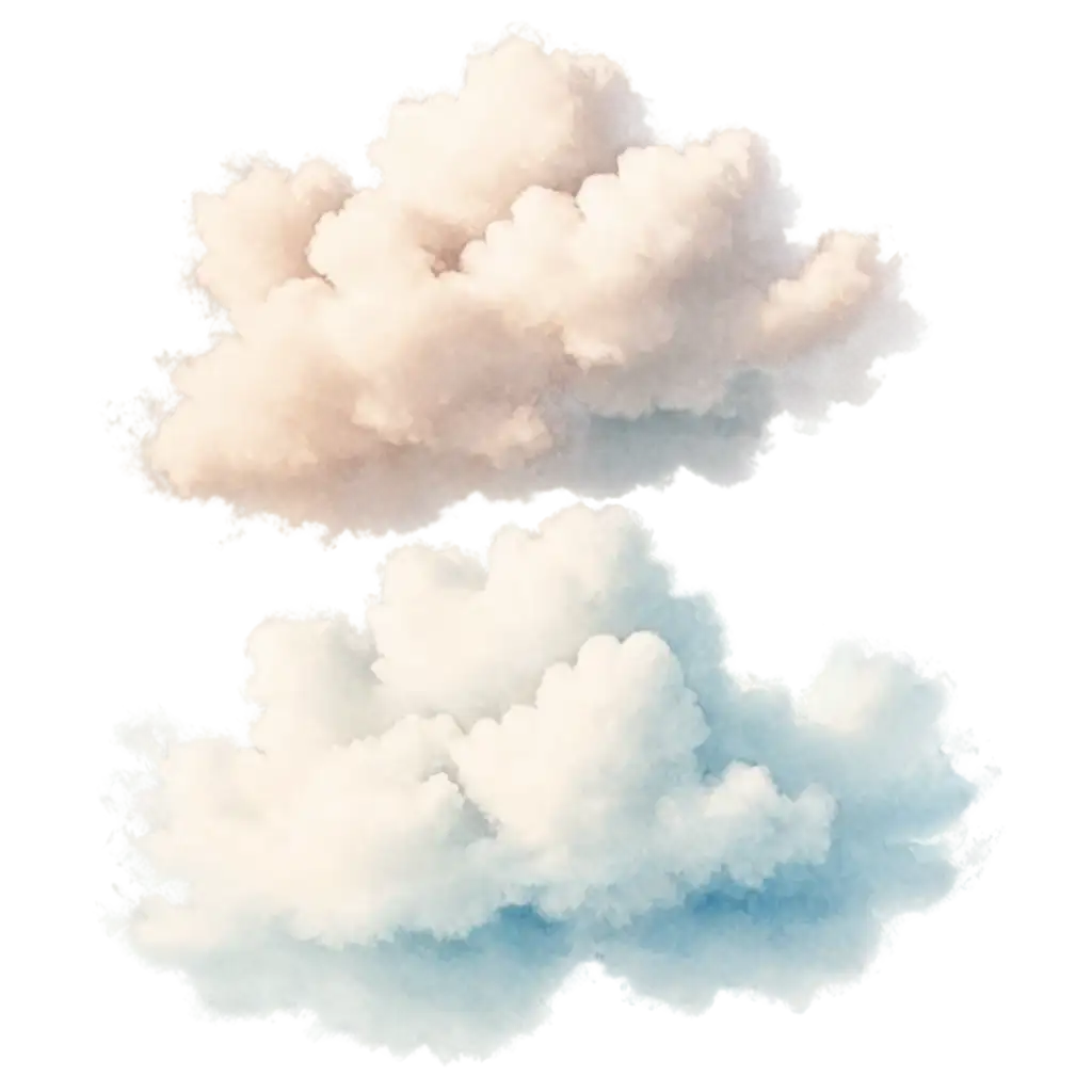 Fluffy-Cloud-Watercolor-Effect-PNG-Captivating-Sky-Illustration-for-Creative-Projects