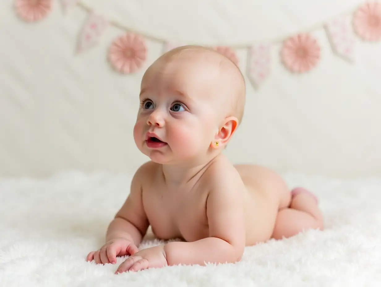 Infant-with-Hemangioma-and-Bald-Girl-Portrait