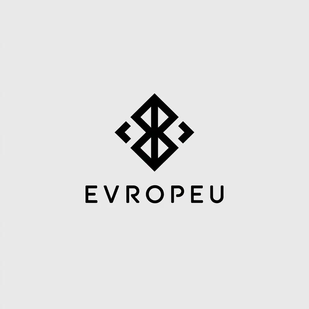 LOGO Design for Evropeu Vector with Odal Rune and Minimalistic Style