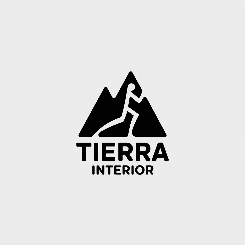 LOGO Design for Tierra Interior Minimalistic Mountain Hiking Theme for Travel Industry