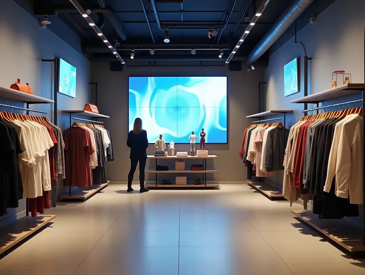 Modern-Fashion-Retail-Store-with-Digital-Screens-and-Shoppers