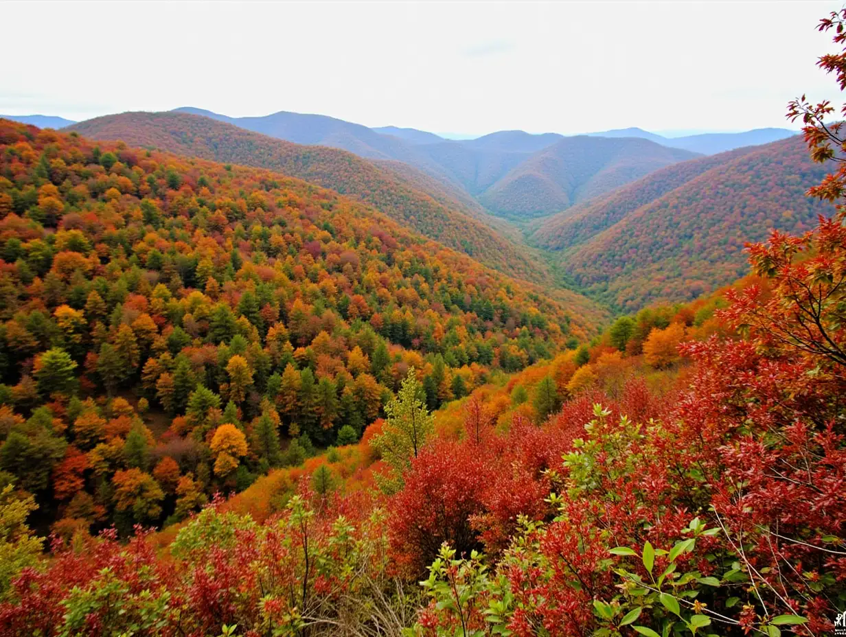 Amazing autumn colors in Great Smoky Mountains