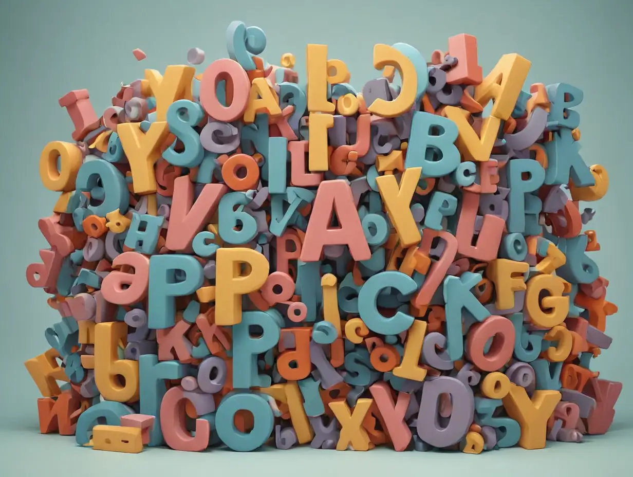 Colorful PopUp Alphabet Background