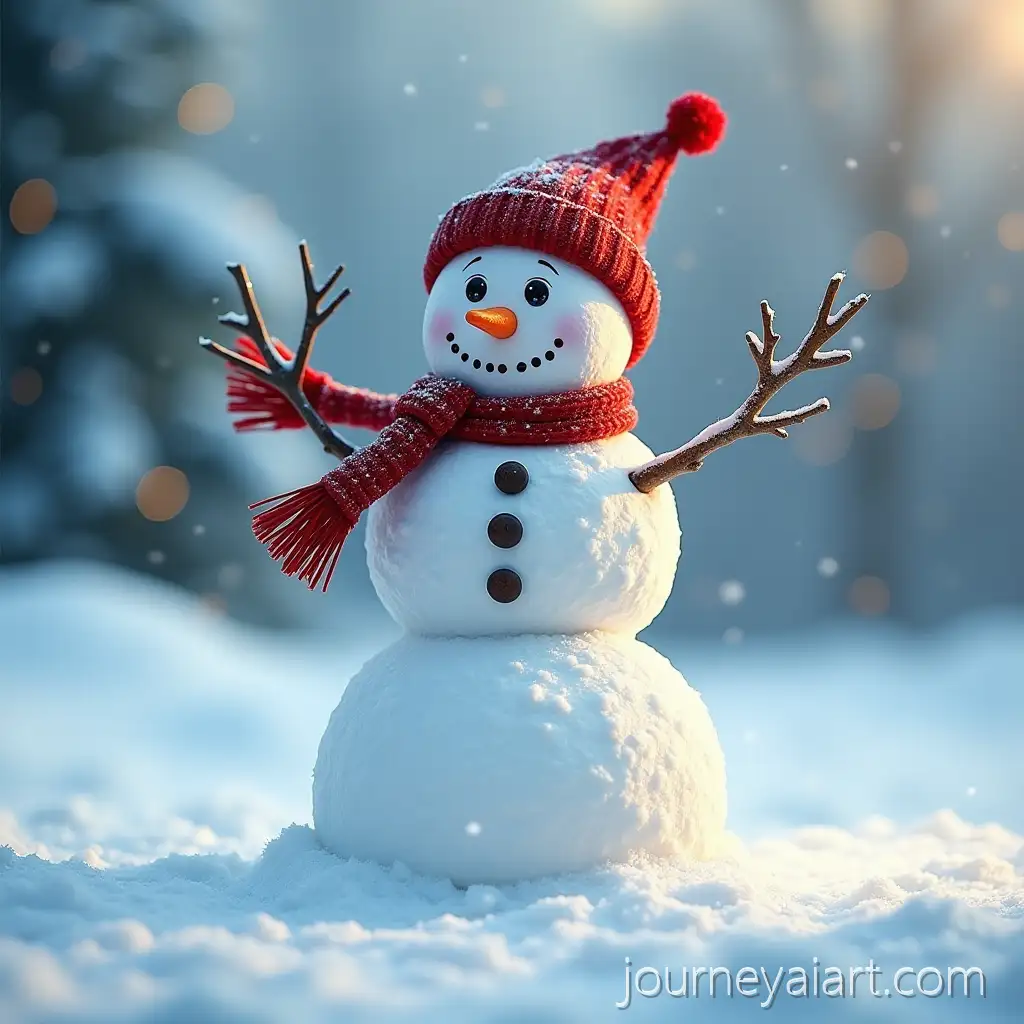 Charming-Snowman-in-Winter-Wonderland-with-Frosty-Details