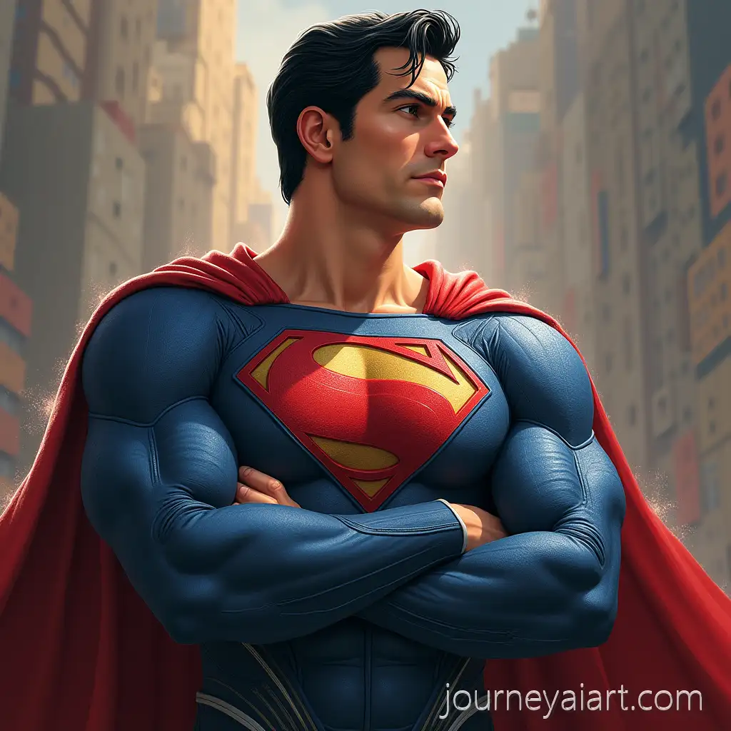 SupermanAI-Art-Prompt-Expansion-Flying-Over-a-City-Skyline-at-Dusk