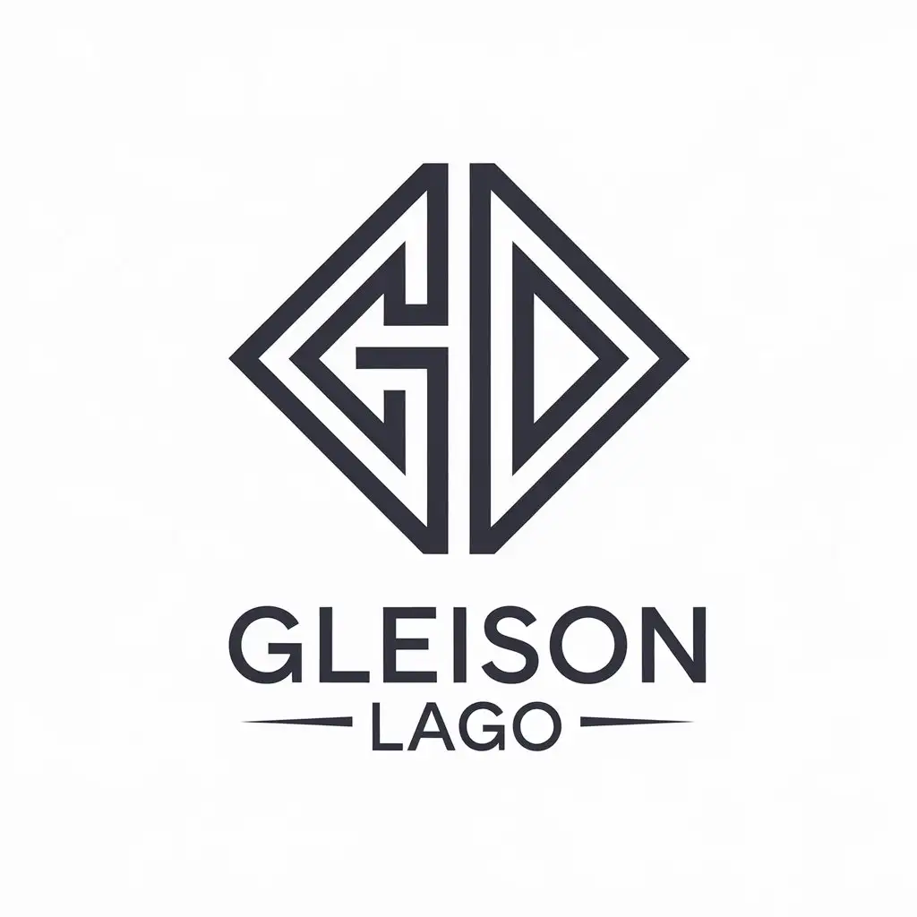 a vector logo design,with the text "Gleison Lago", main symbol:G L,complex,clear background