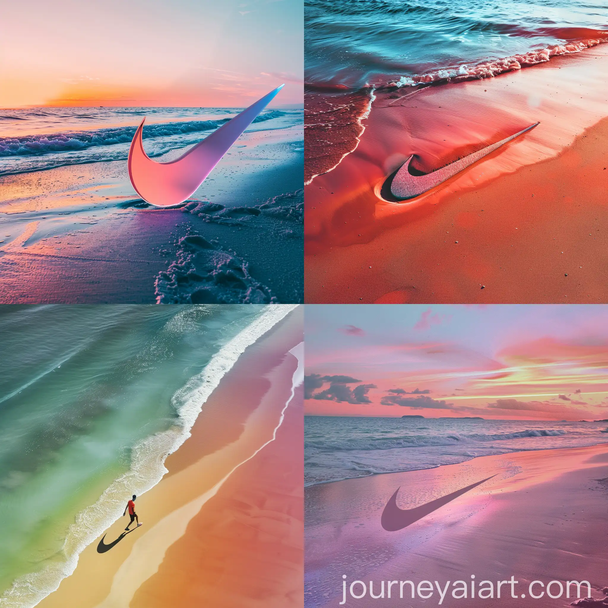 Nike-Logo-on-Colorful-Beach