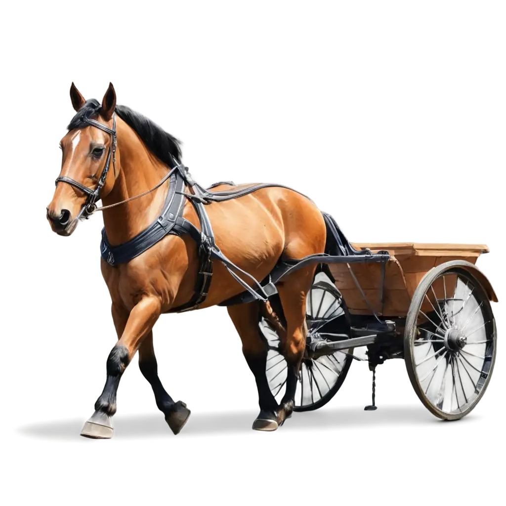 Realistic-Horse-Cart-PNG-Illustration-for-Creative-and-Professional-Use