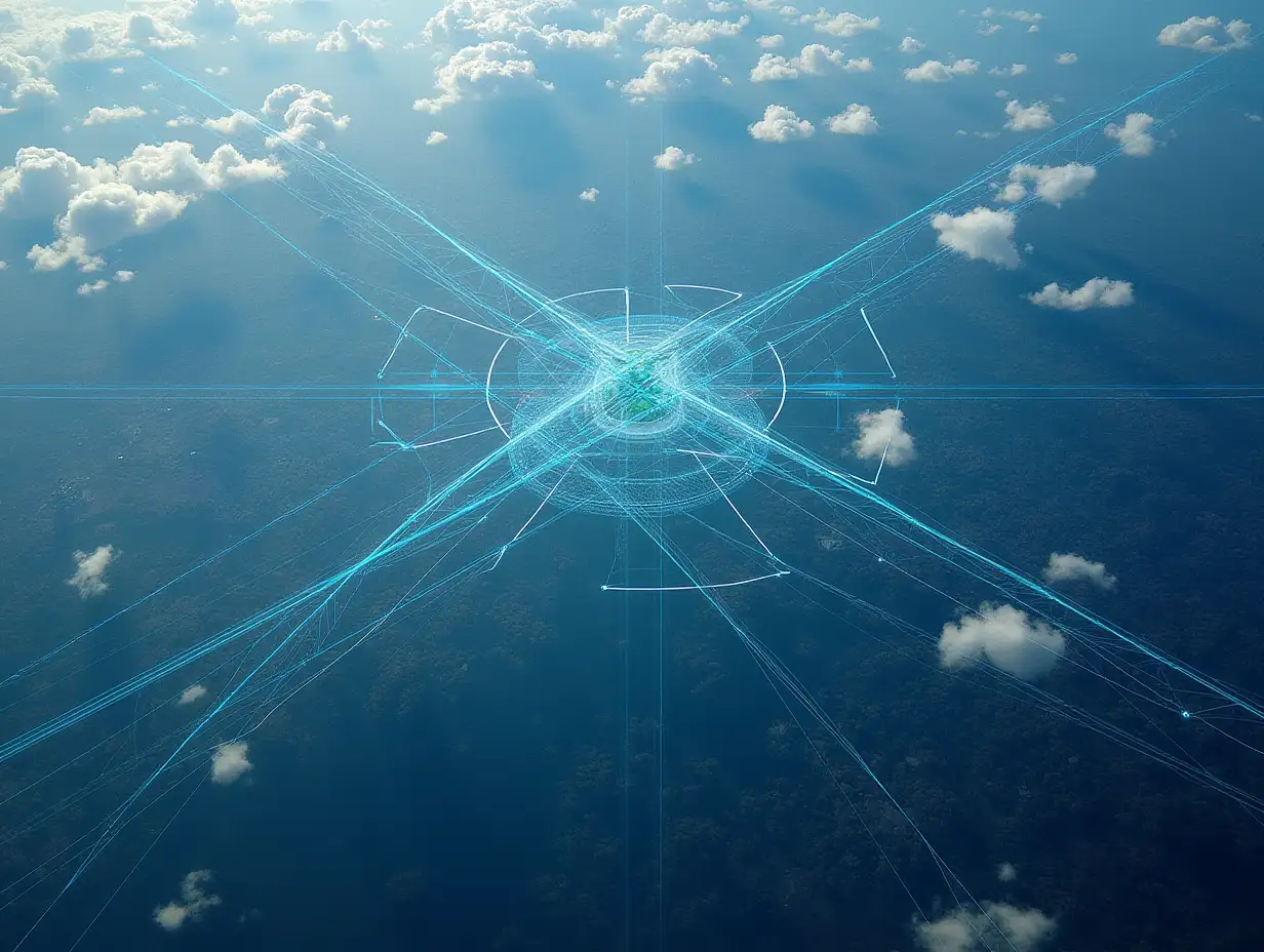 routing grid, view from the sky