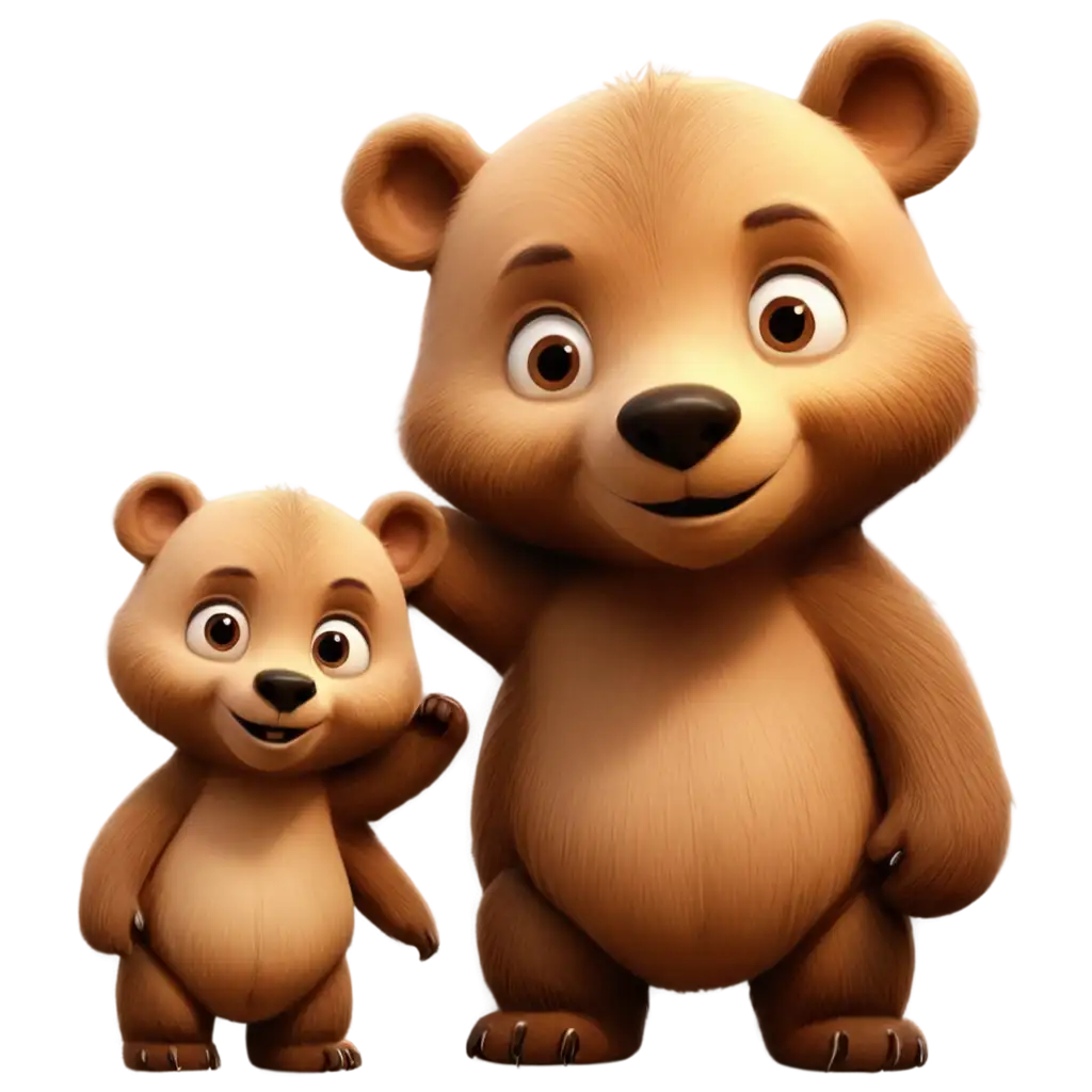 Cartoon-Bear-and-Cub-PNG-Image-Perfect-for-Web-Design-and-Digital-Art-Projects