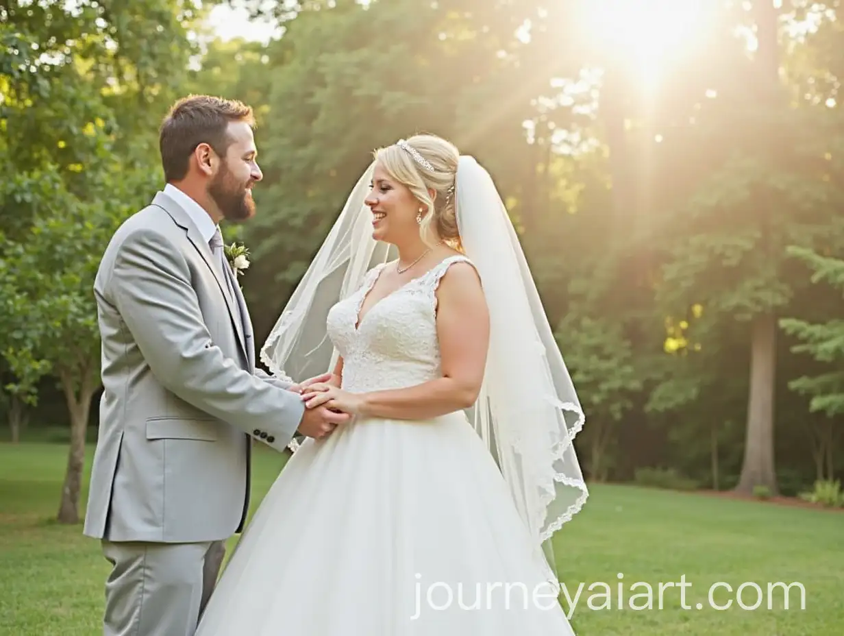 Romantic-Outdoor-Wedding-Scene-with-Smiling-Bride-and-Groom