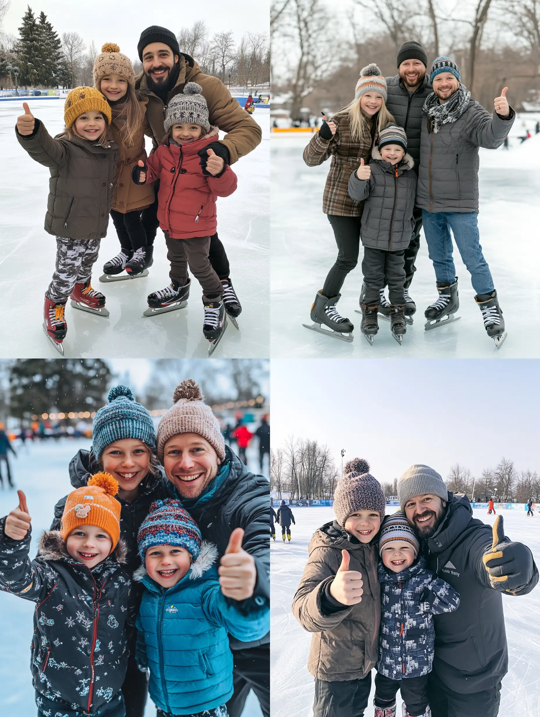 Joyful-Family-Ice-Skating-Together-in-Winter-Wonderland