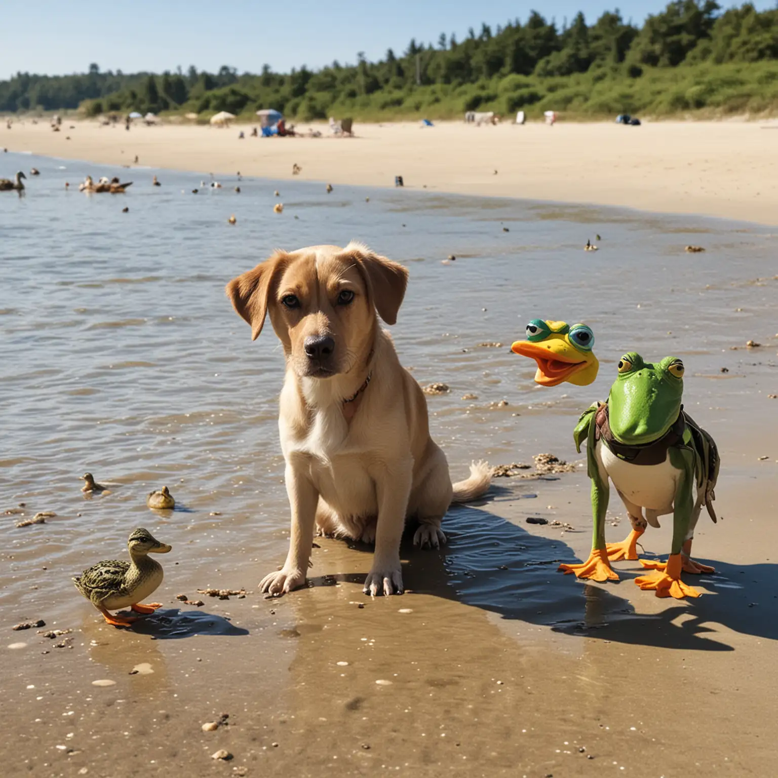 Animals-Enjoying-a-Sunny-Day-at-the-Beach