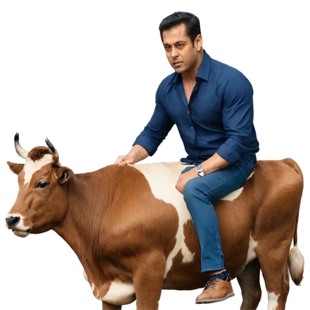 Salman-Khan-Sitting-on-Cow-PNG-Image-Celestial-Harmony-in-Artistry